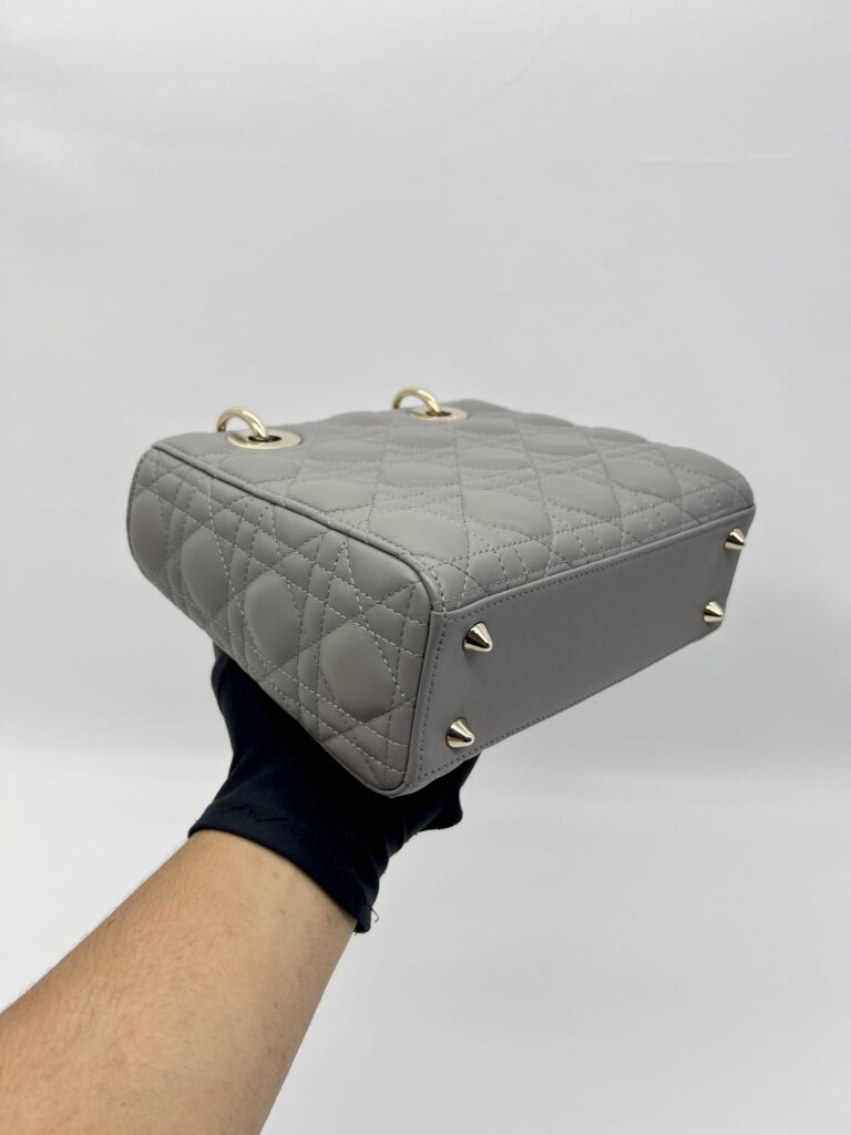 Dior Lady Dior Small Lambskin Grey GHW