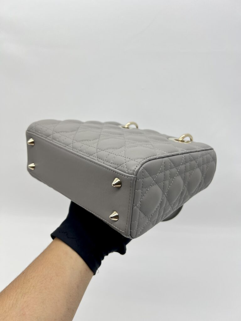 Dior Lady Dior Small Lambskin Grey GHW