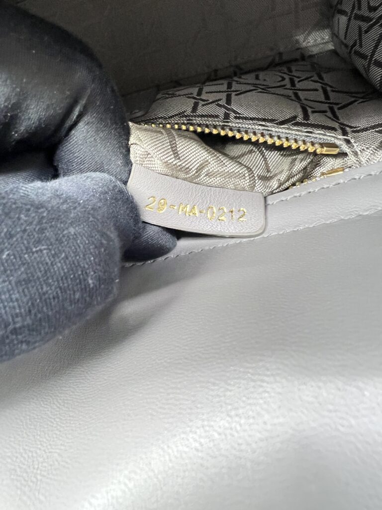 Dior Lady Dior Small Lambskin Grey GHW