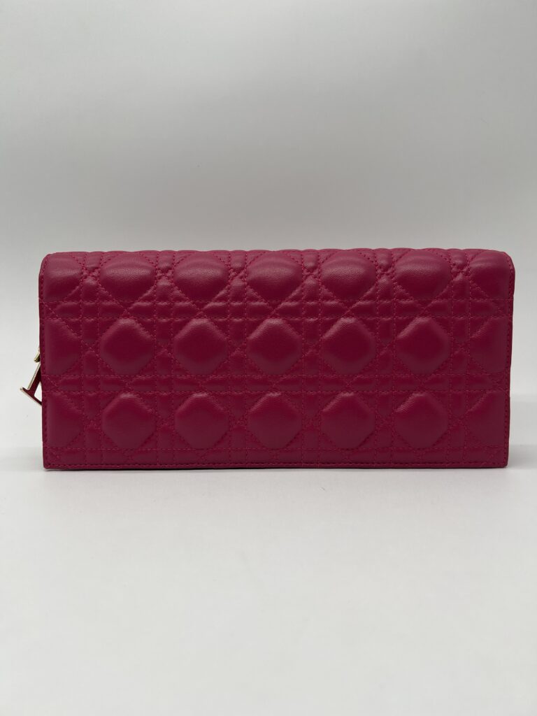 Dior Lady D Long Clutch Pink Fuchsia GHW