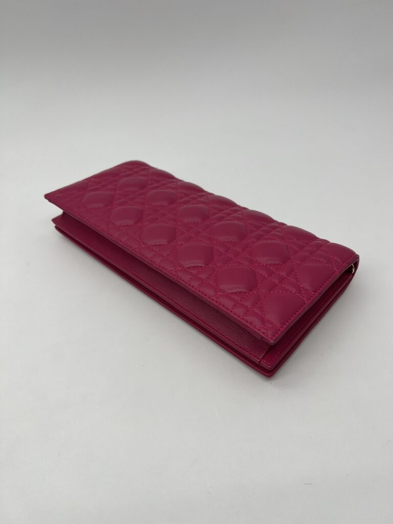 Dior Lady D Long Clutch Pink Fuchsia GHW