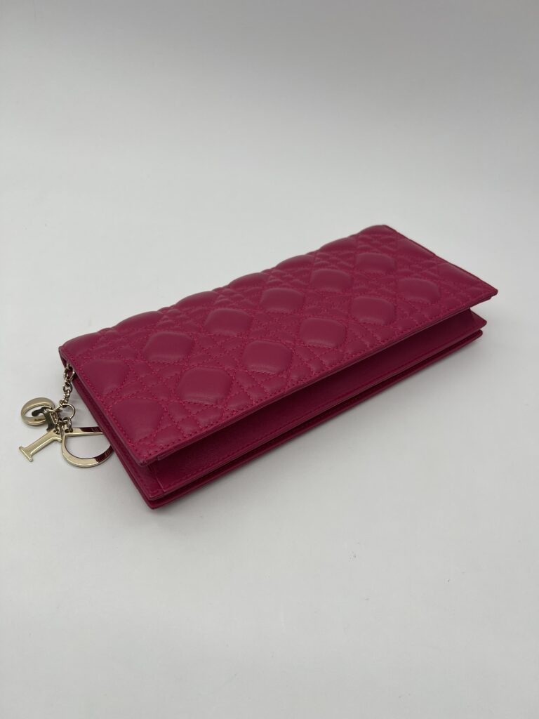 Dior Lady D Long Clutch Pink Fuchsia GHW