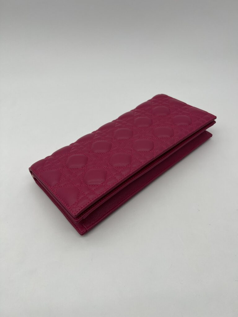 Dior Lady D Long Clutch Pink Fuchsia GHW