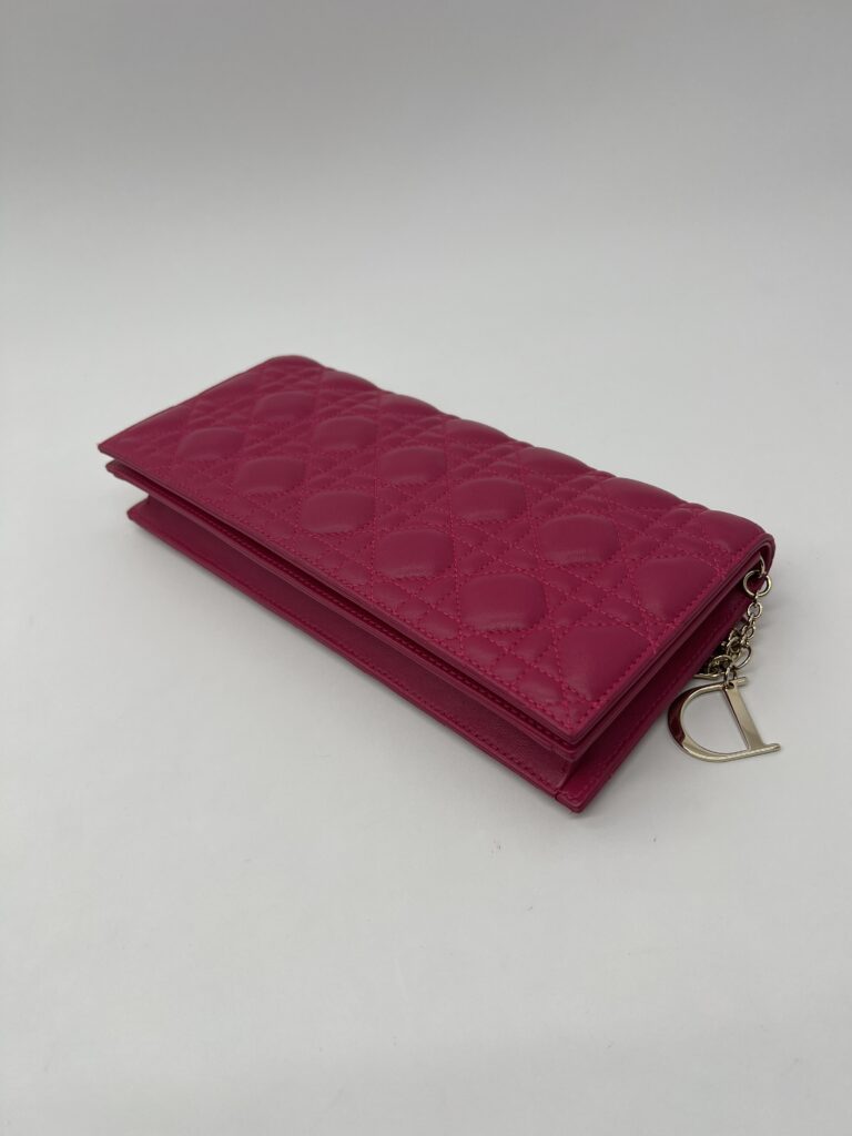Dior Lady D Long Clutch Pink Fuchsia GHW