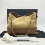 Chanel Small Coco Base Hobo Suede Lambskin Beige/Camel GHW