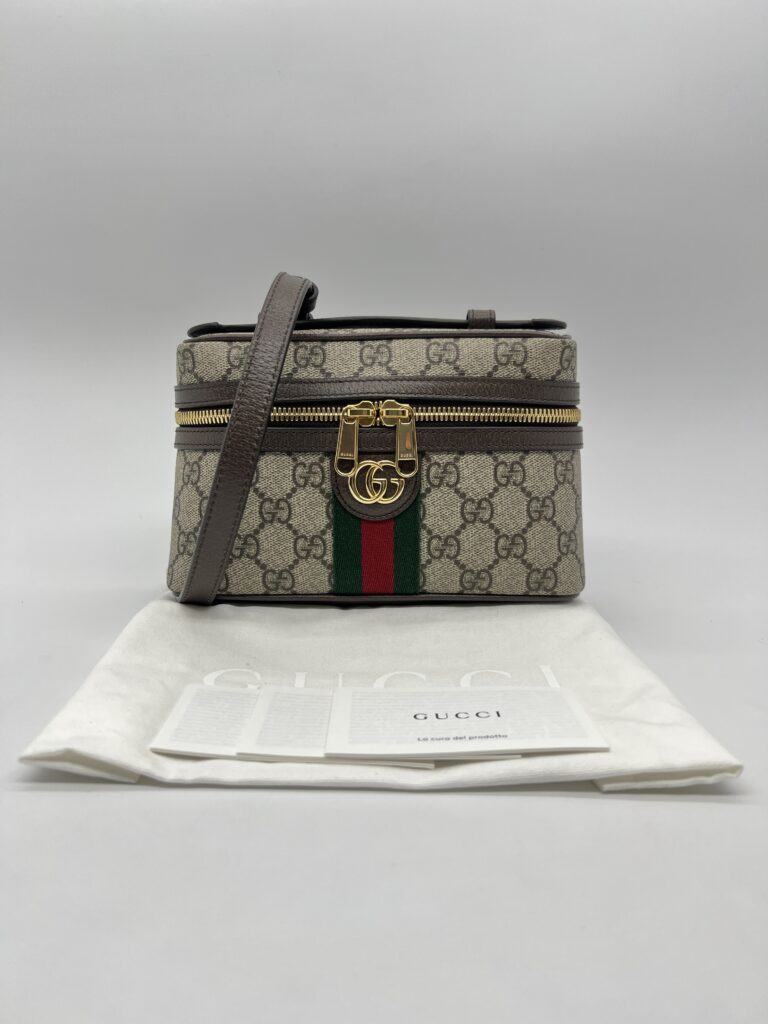 Gucci Super Mini Ophidia Top GG Supreme Brown GHW