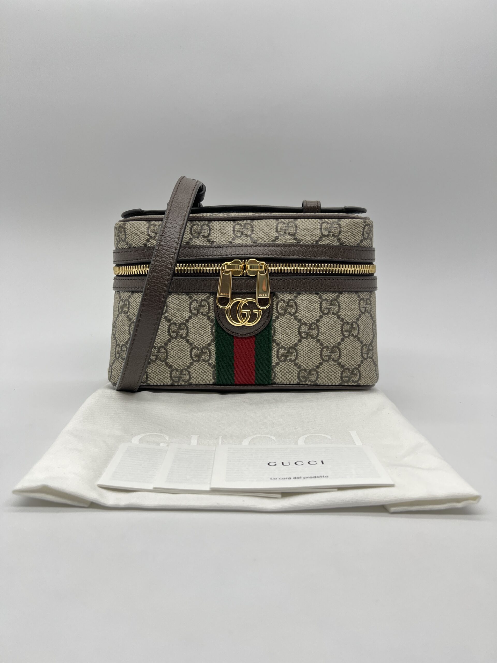 Gucci Super Mini Ophidia Top GG Supreme Brown GHW