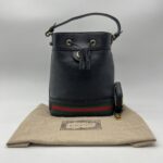 Gucci Ophidia Bucket Leather Black GHW