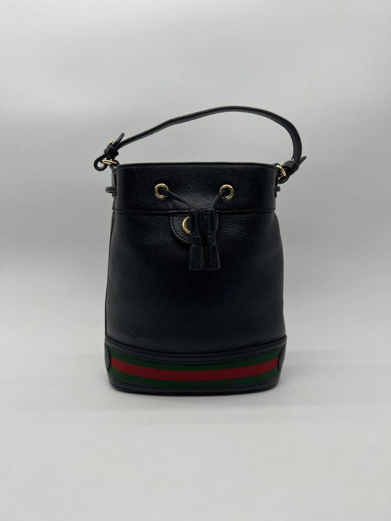 Gucci Ophidia Bucket Leather Black GHW