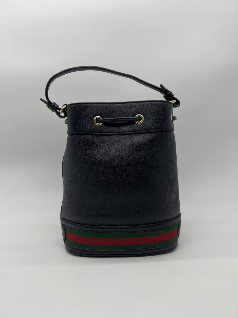 Gucci Ophidia Bucket Leather Black GHW