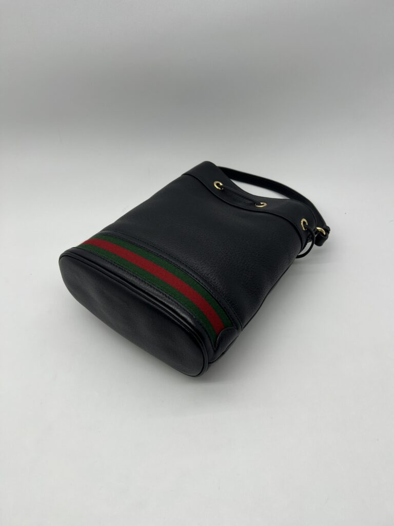 Gucci Ophidia Bucket Leather Black GHW
