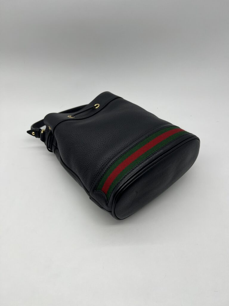 Gucci Ophidia Bucket Leather Black GHW