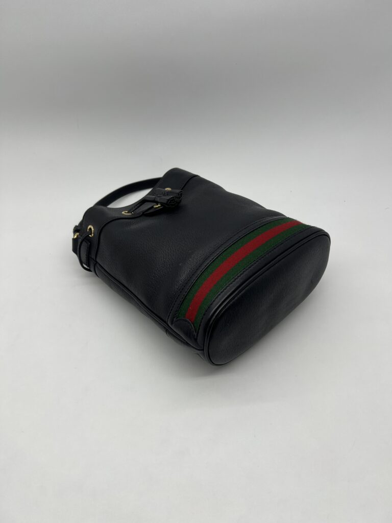 Gucci Ophidia Bucket Leather Black GHW