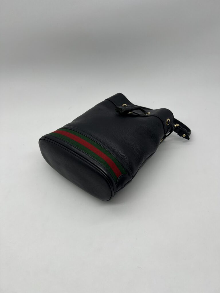 Gucci Ophidia Bucket Leather Black GHW
