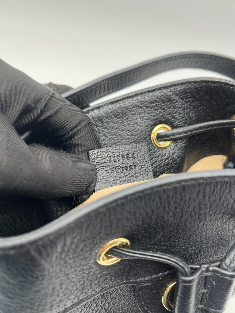 Gucci Ophidia Bucket Leather Black GHW