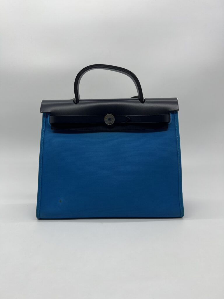 Hermes Herbag 31 Canvas Bleu Zanzibar/Bleu Indigo PHW
