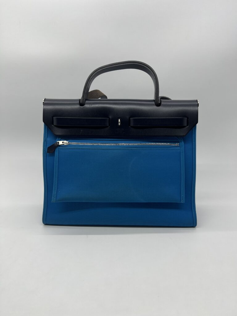 Hermes Herbag 31 Canvas Bleu Zanzibar/Bleu Indigo PHW
