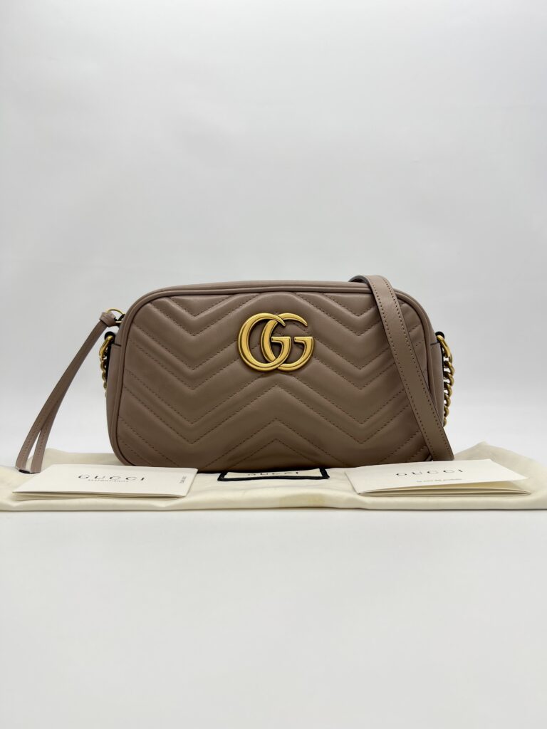 Gucci Marmont Camera Small Nude GHW
