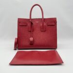 Saint Laurent SAC De Jour Grained Red SHW