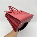 Saint Laurent SAC De Jour Grained Red SHW
