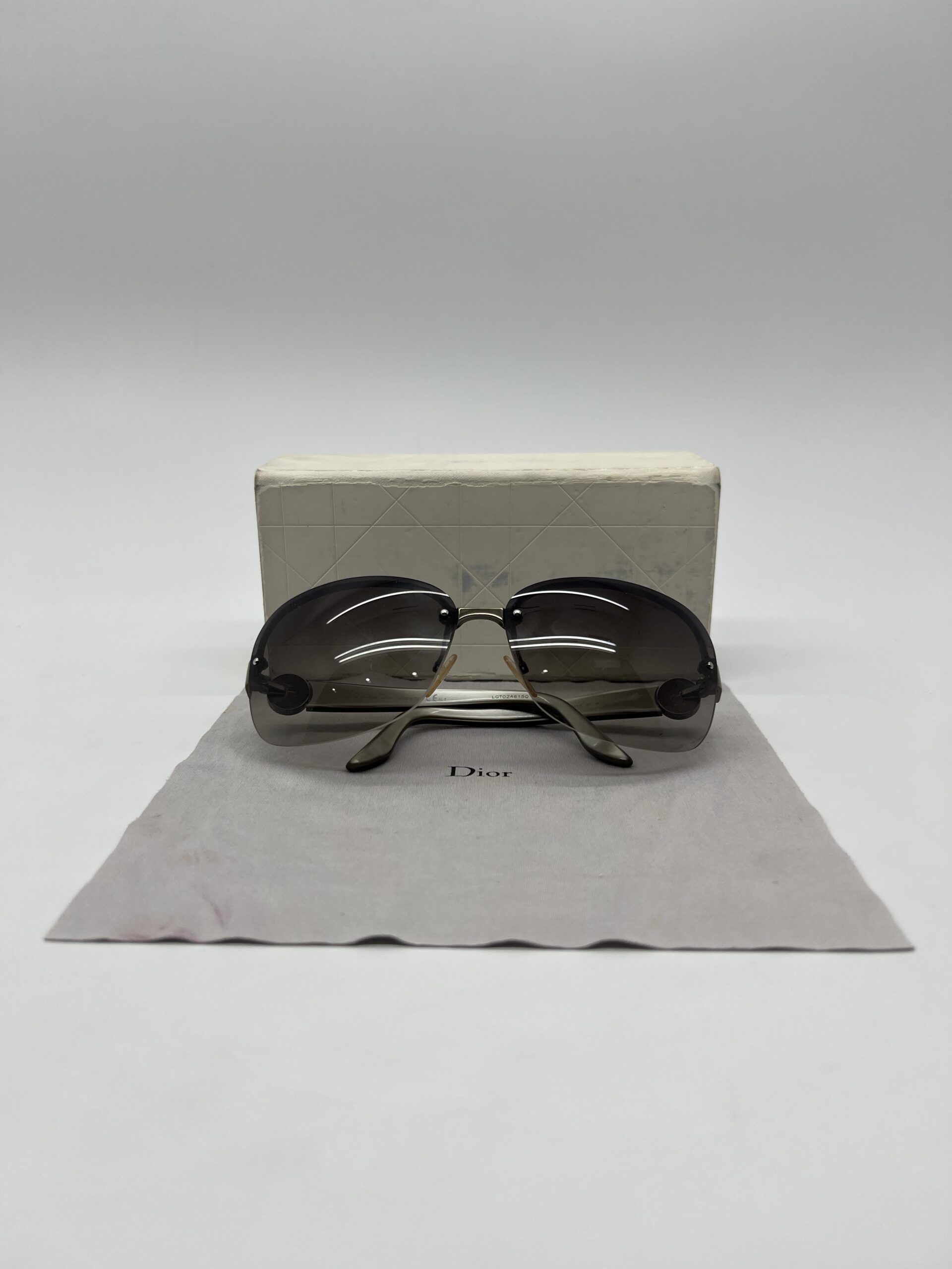 Dior Sunglasses Silver Brown