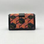 MCM Tracy Crossbody Bag Black Orange Cubic GHW