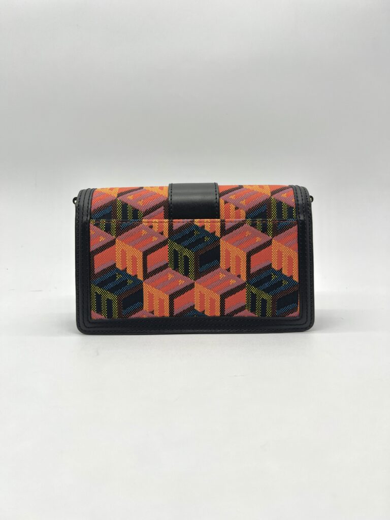 MCM Tracy Crossbody Bag Black Orange Cubic GHW
