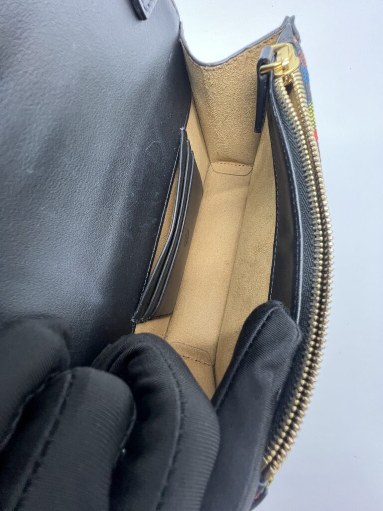 MCM Tracy Crossbody Bag Black Orange Cubic GHW