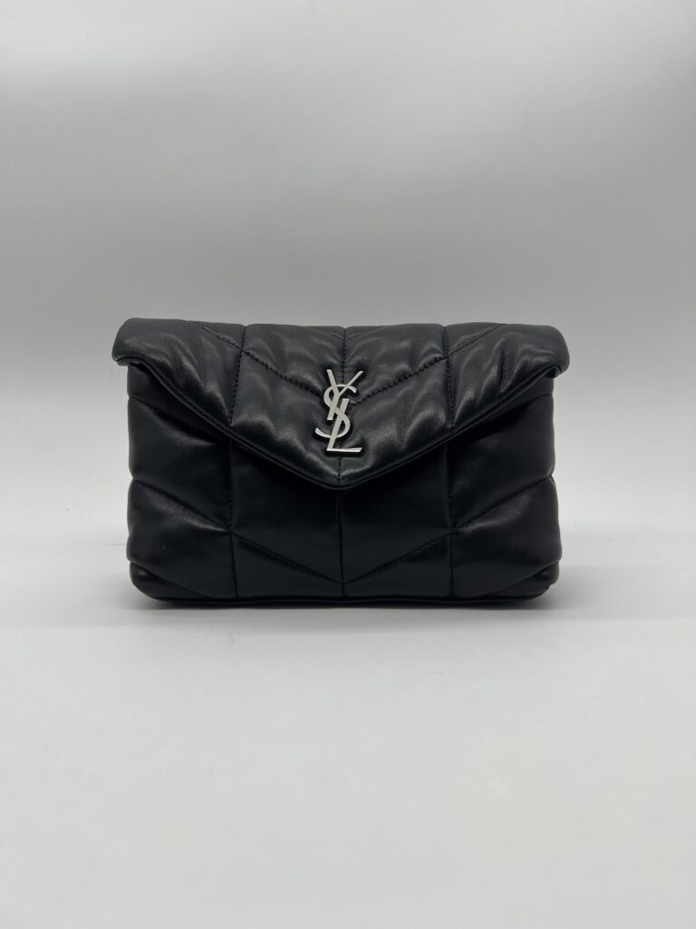 Saint Lurent Loulou Puffer Mini Black SHW