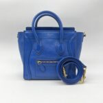 Celine Nano Luggage Blue Electric GHW