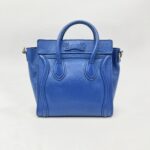 Celine Nano Luggage Blue Electric GHW
