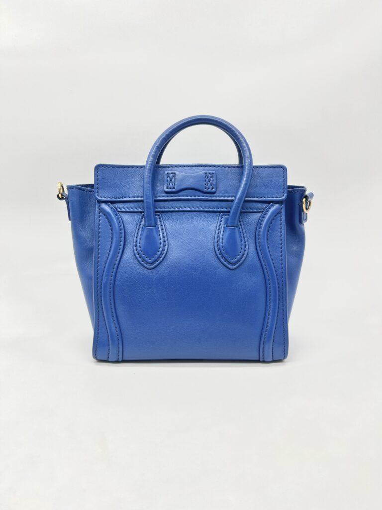 Celine Nano Luggage Blue Electric GHW
