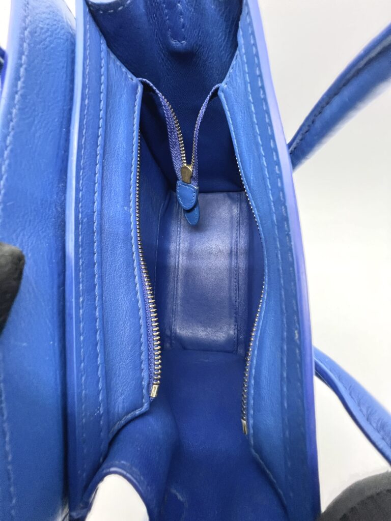 Celine Nano Luggage Blue Electric GHW