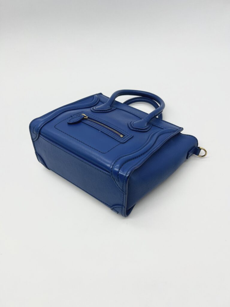 Celine Nano Luggage Blue Electric GHW