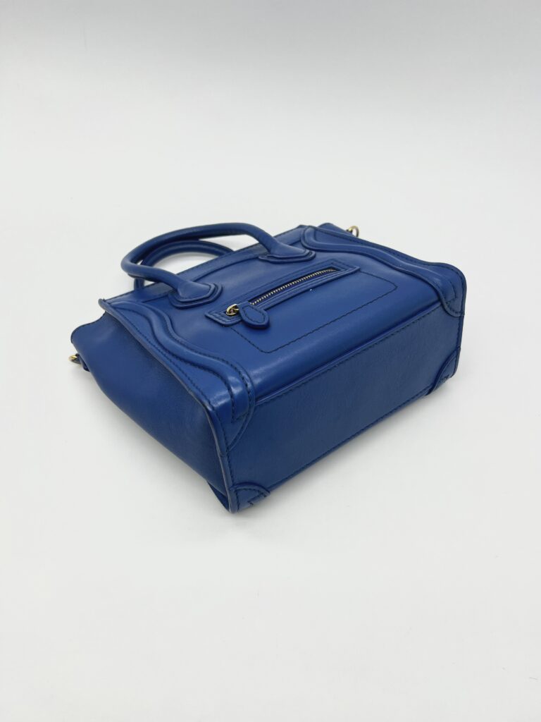 Celine Nano Luggage Blue Electric GHW