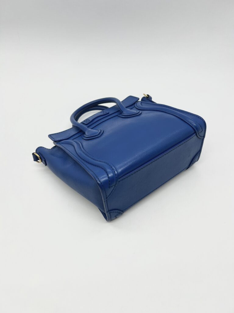 Celine Nano Luggage Blue Electric GHW