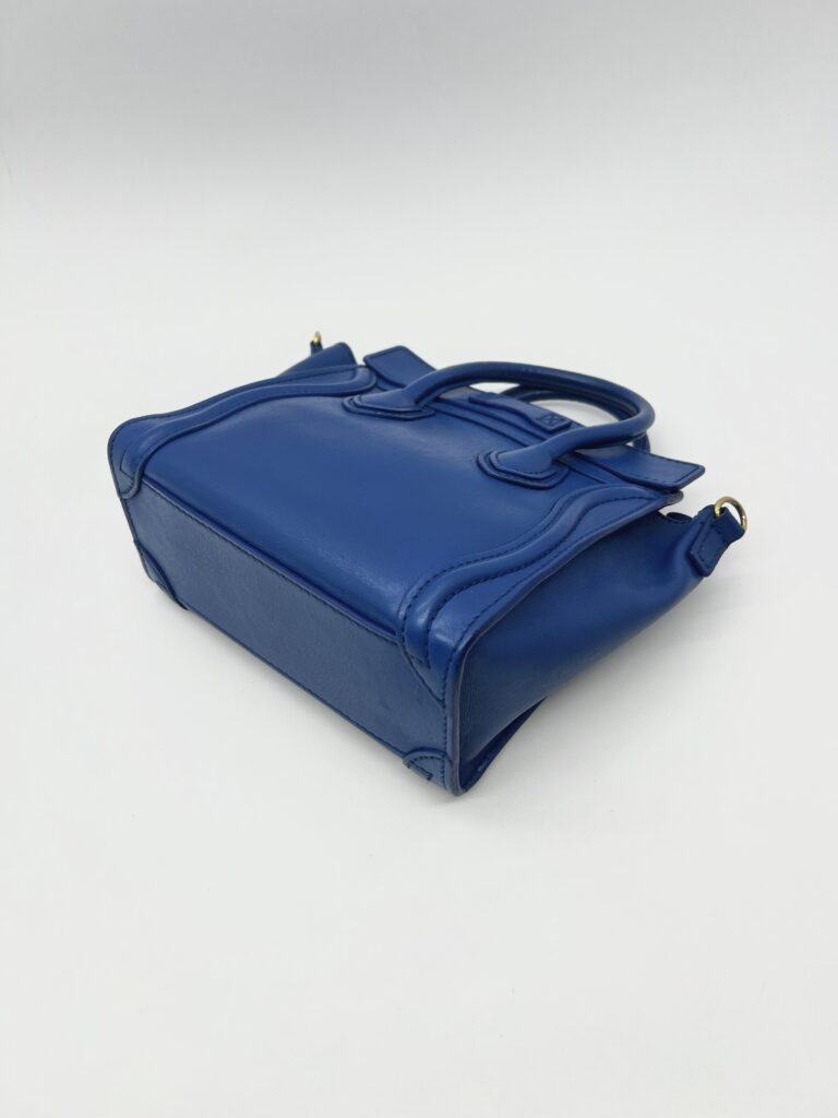Celine Nano Luggage Blue Electric GHW