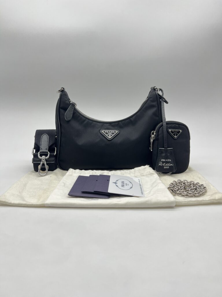 Prada Re Edition 2005 Tessuto Nylon Nero SHW