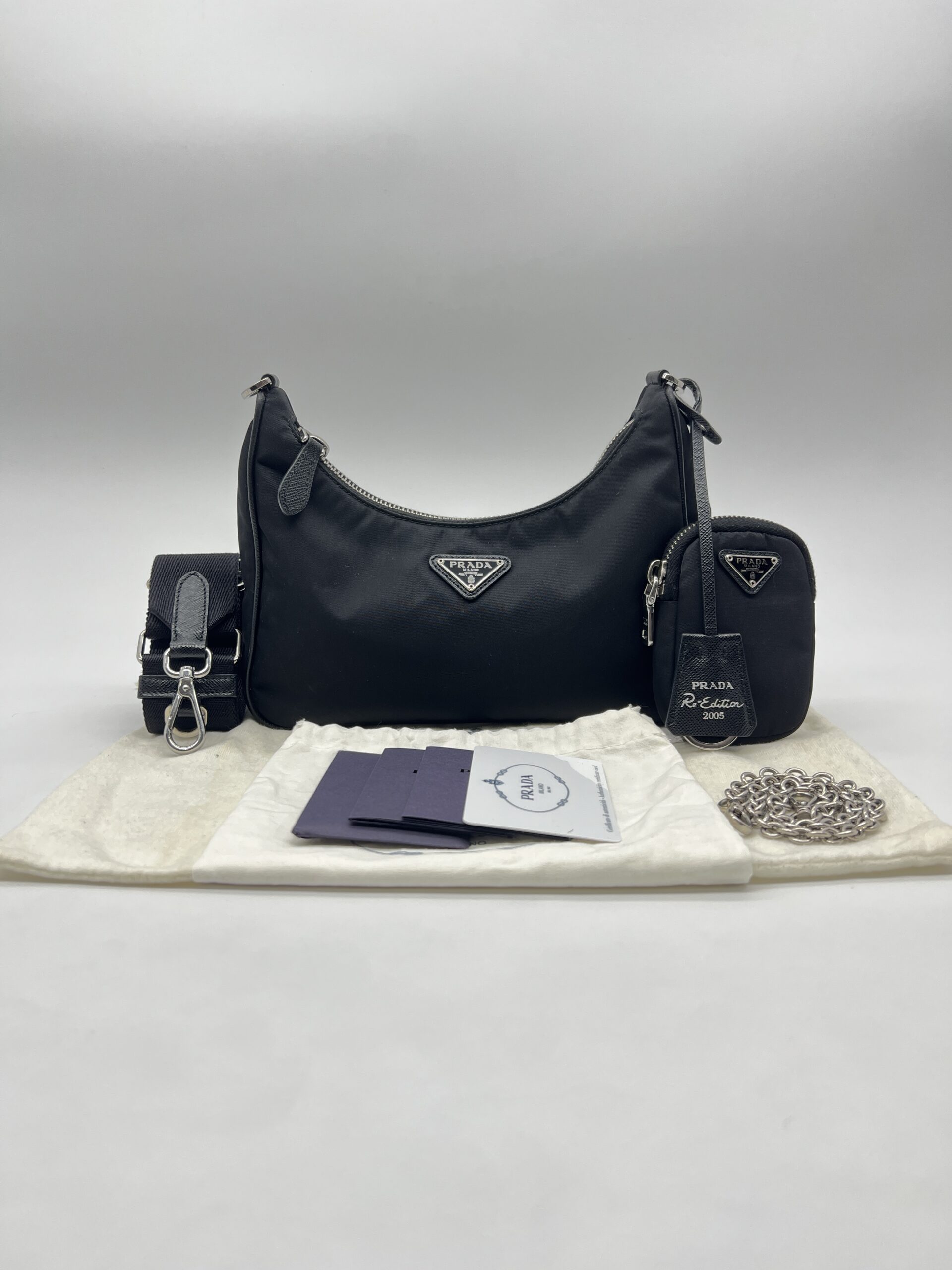 Prada Re Edition 2005 Tessuto Nylon Nero SHW