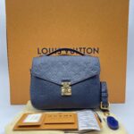 Louis Vuitton Metis MM Monogram Empreinte Marine Rouge GHW