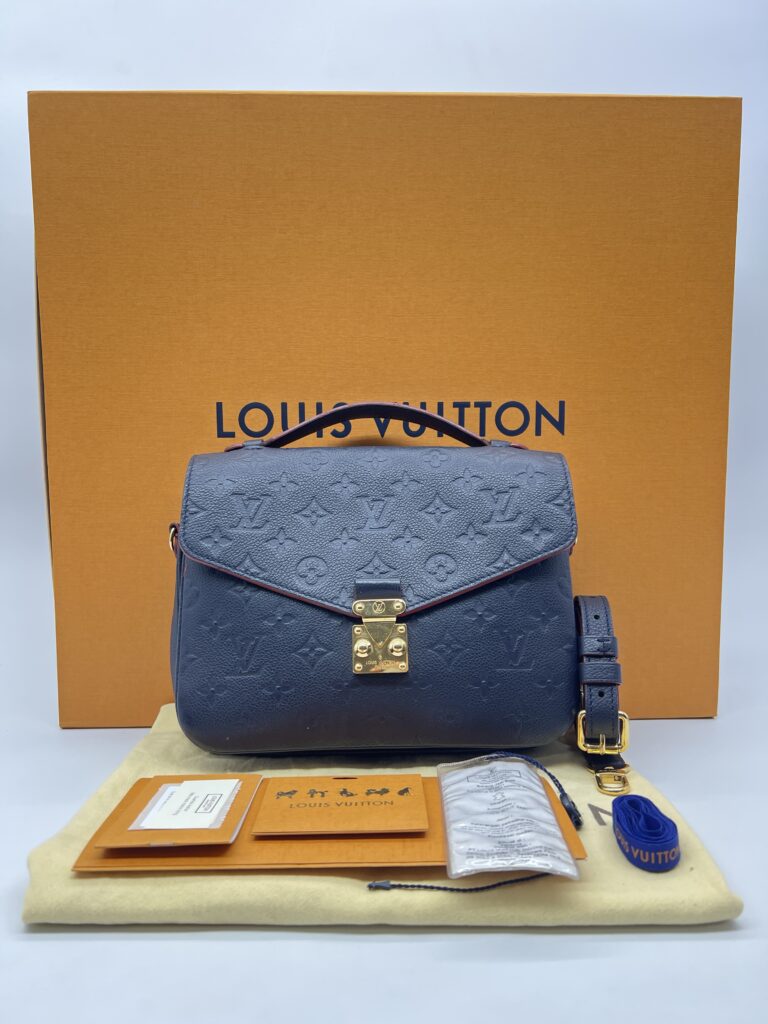 Louis Vuitton Metis MM Monogram Empreinte Marine Rouge GHW