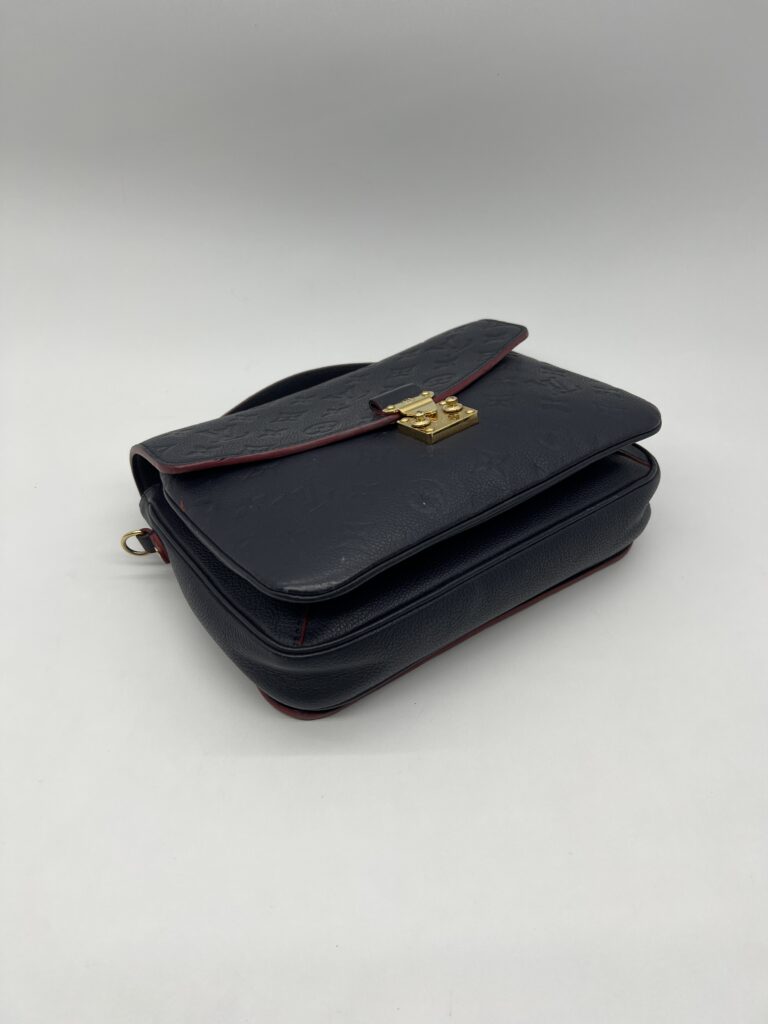 Louis Vuitton Metis MM Monogram Empreinte Marine Rouge GHW