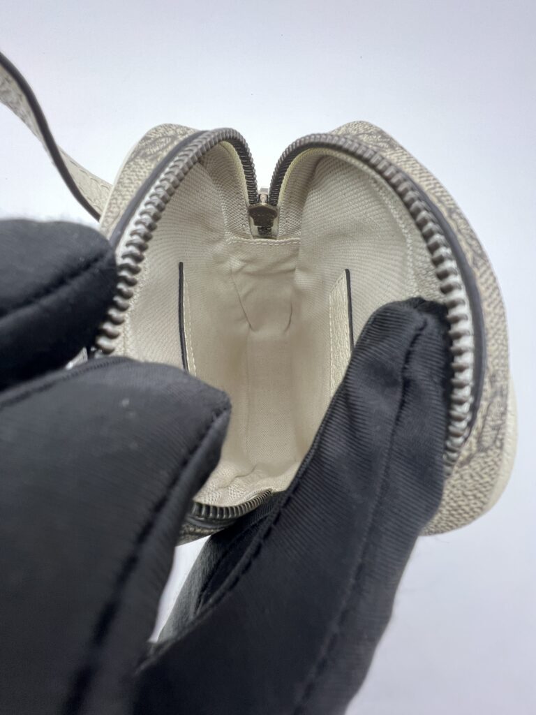 Gucci Mini Ophidia Double Zip GG Supreme Beige White GHW