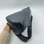 Loewe Anton Sling Logo Debossed Leather Black SHW