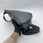 Loewe Anton Sling Logo Debossed Leather Black SHW