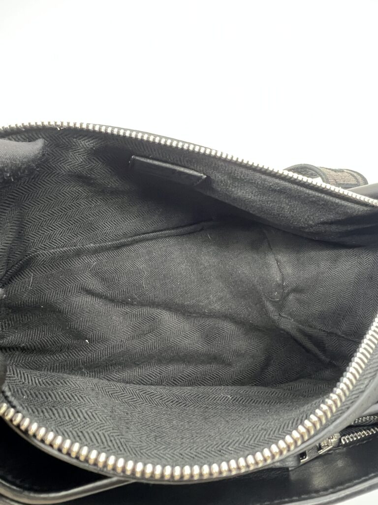 Loewe Anton Sling Logo Debossed Leather Black SHW