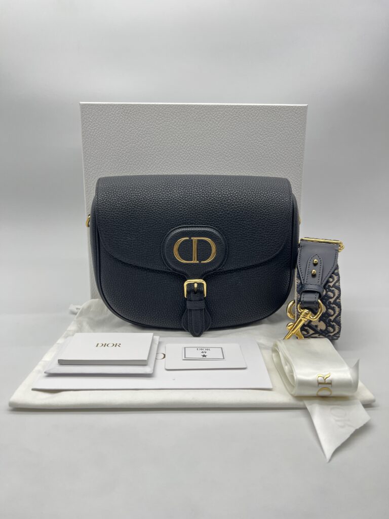 Dior Bobby Large Grained Black GHW