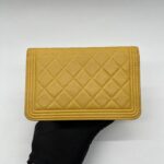 Chanel Boy WOC Lambskin Yellow GHW