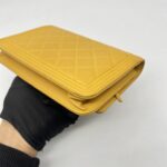 Chanel Boy WOC Lambskin Yellow GHW