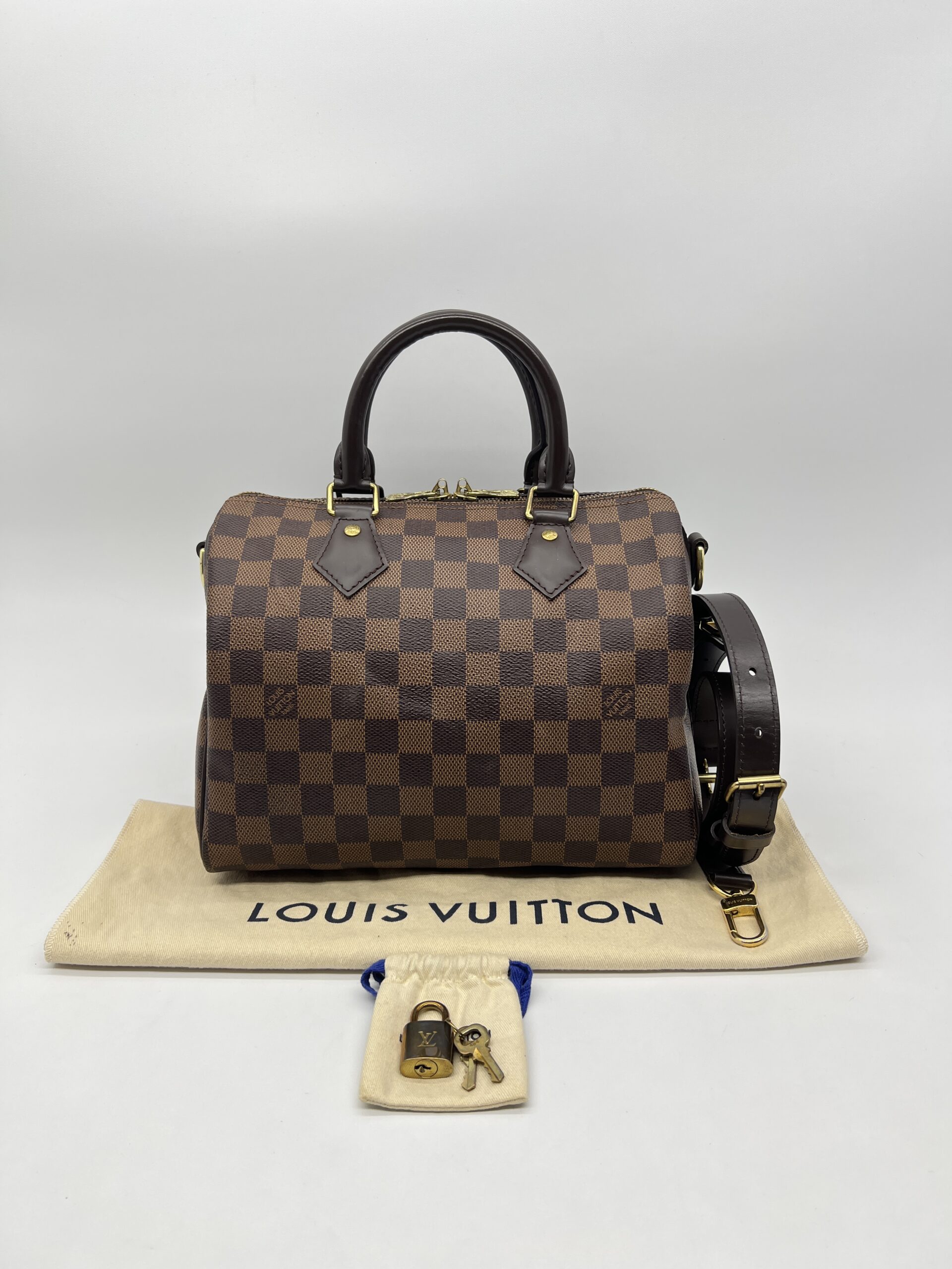 Louis Vuitton Speedy bandou 25 Damier Ebene GHW